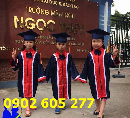 Mua áo tốt nghiệp cấp 1 giá rẻ, chất lượng